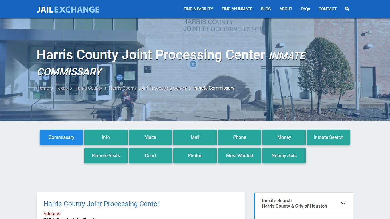Harris County Joint Processing Center Inmate Commissary - Jail Exchange